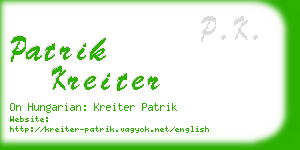 patrik kreiter business card